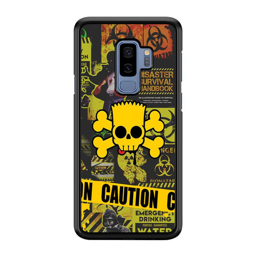 Bart Pirate Emergency Survival Samsung Galaxy S9 Plus Case-Rubber Black (2D Case)-Oxvistore