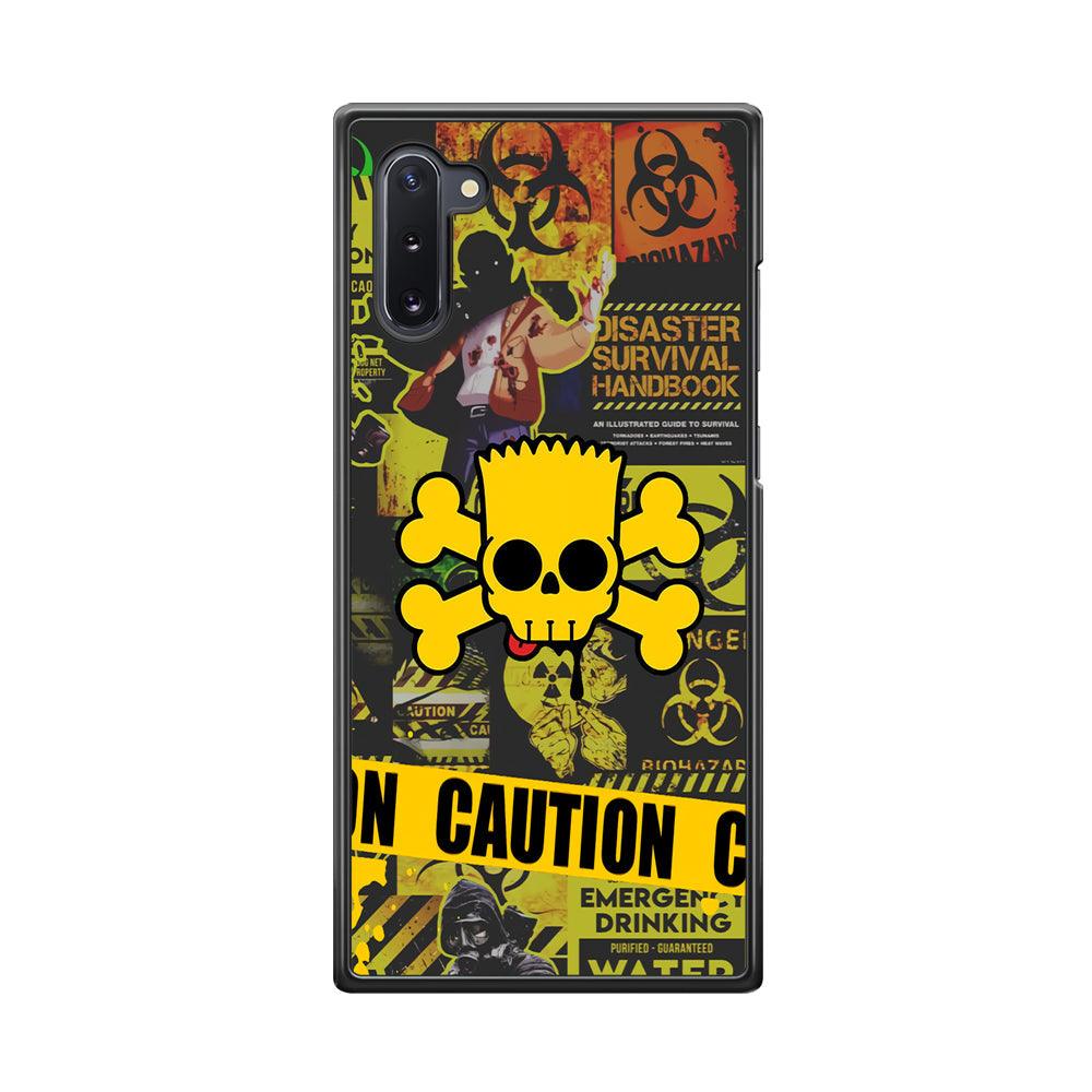 Bart Pirate Emergency Survival Samsung Galaxy Note 10 Case-Rubber White (2D Case)-Oxvistore