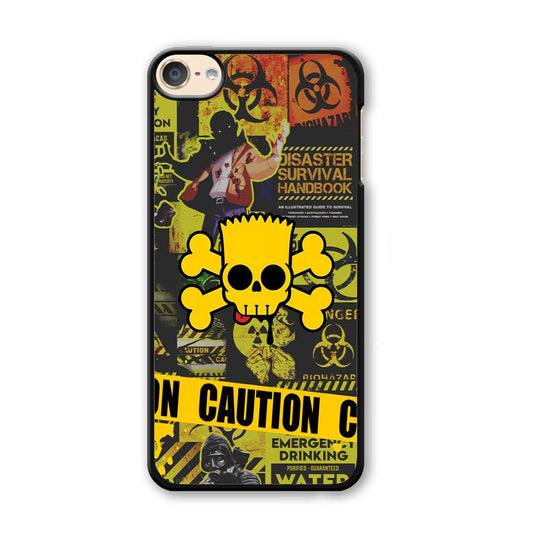 Bart Pirate Emergency Survival iPod Touch 6 Case-Plastic White (2D Case)-Oxvistore