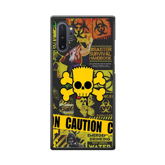 Bart Pirate Emergency Survival Samsung Galaxy Note 10 Plus Case-Rubber White (2D Case)-Oxvistore