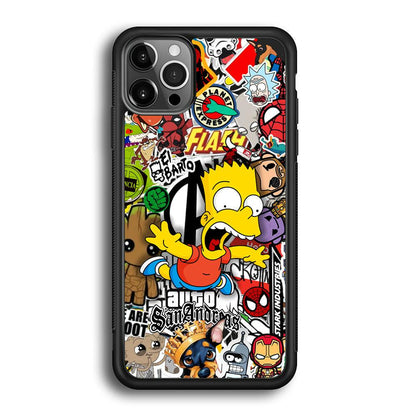 Bart Scream and Jumping iPhone 12 Pro Case-Oxvistore