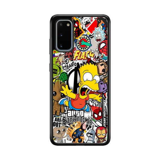 Bart Scream and Jumping Samsung Galaxy S20 Case-Oxvistore