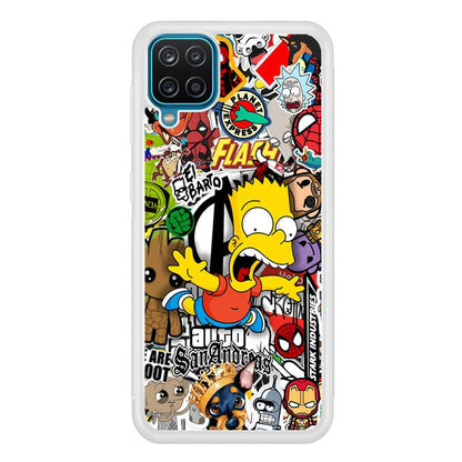 Bart Scream and Jumping Samsung Galaxy A12 Case-Oxvistore