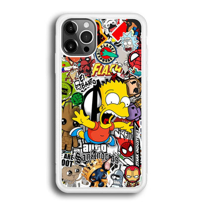 Bart Scream and Jumping iPhone 12 Pro Case-Oxvistore