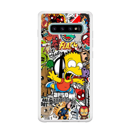 Bart Scream and Jumping Samsung Galaxy S10 Plus Case-Oxvistore