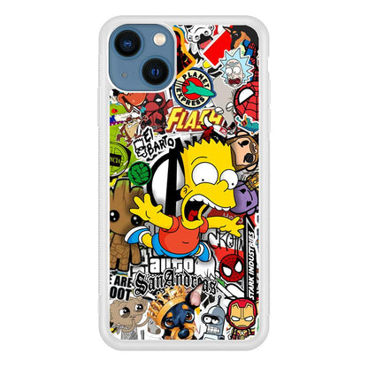 Bart Scream and Jumping iPhone 15 Plus Case-Oxvistore