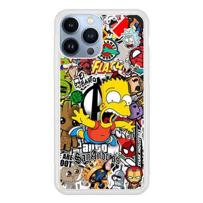 Bart Scream and Jumping iPhone 15 Pro Case-Oxvistore