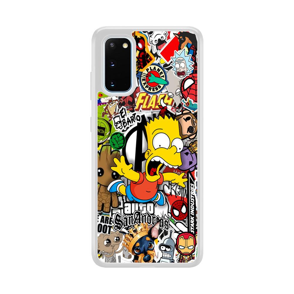 Bart Scream and Jumping Samsung Galaxy S20 Case-Oxvistore