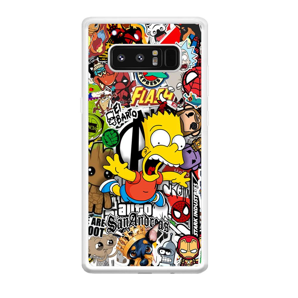 Bart Scream and Jumping Samsung Galaxy Note 8 Case-Oxvistore