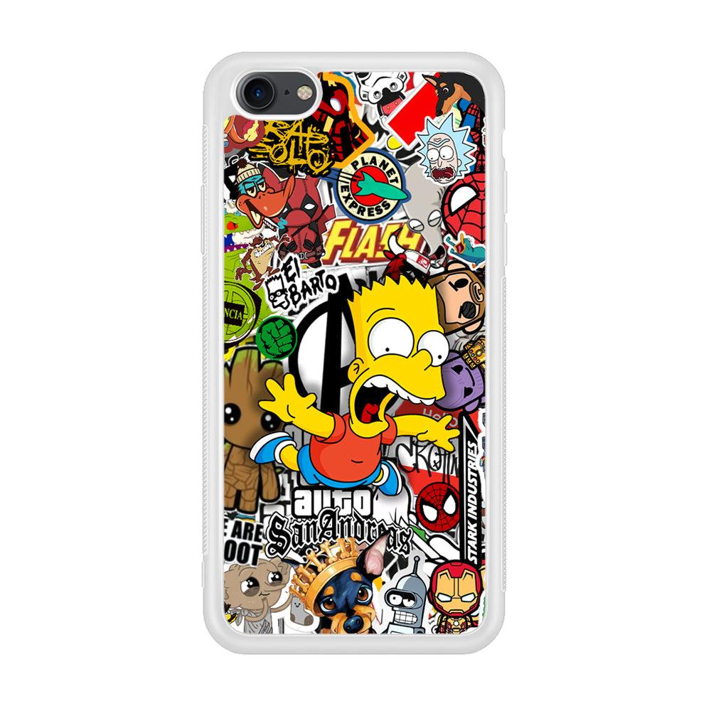 Bart Scream and Jumping iPhone 8 Case-Oxvistore