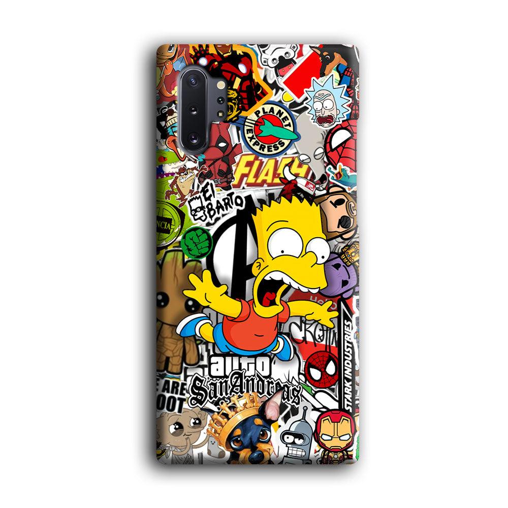 Bart Scream and Jumping Samsung Galaxy Note 10 Plus Case-Oxvistore