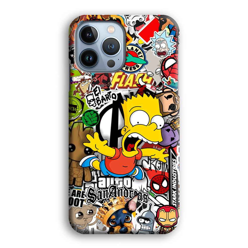 Bart Scream and Jumping iPhone 13 Pro Case-Oxvistore