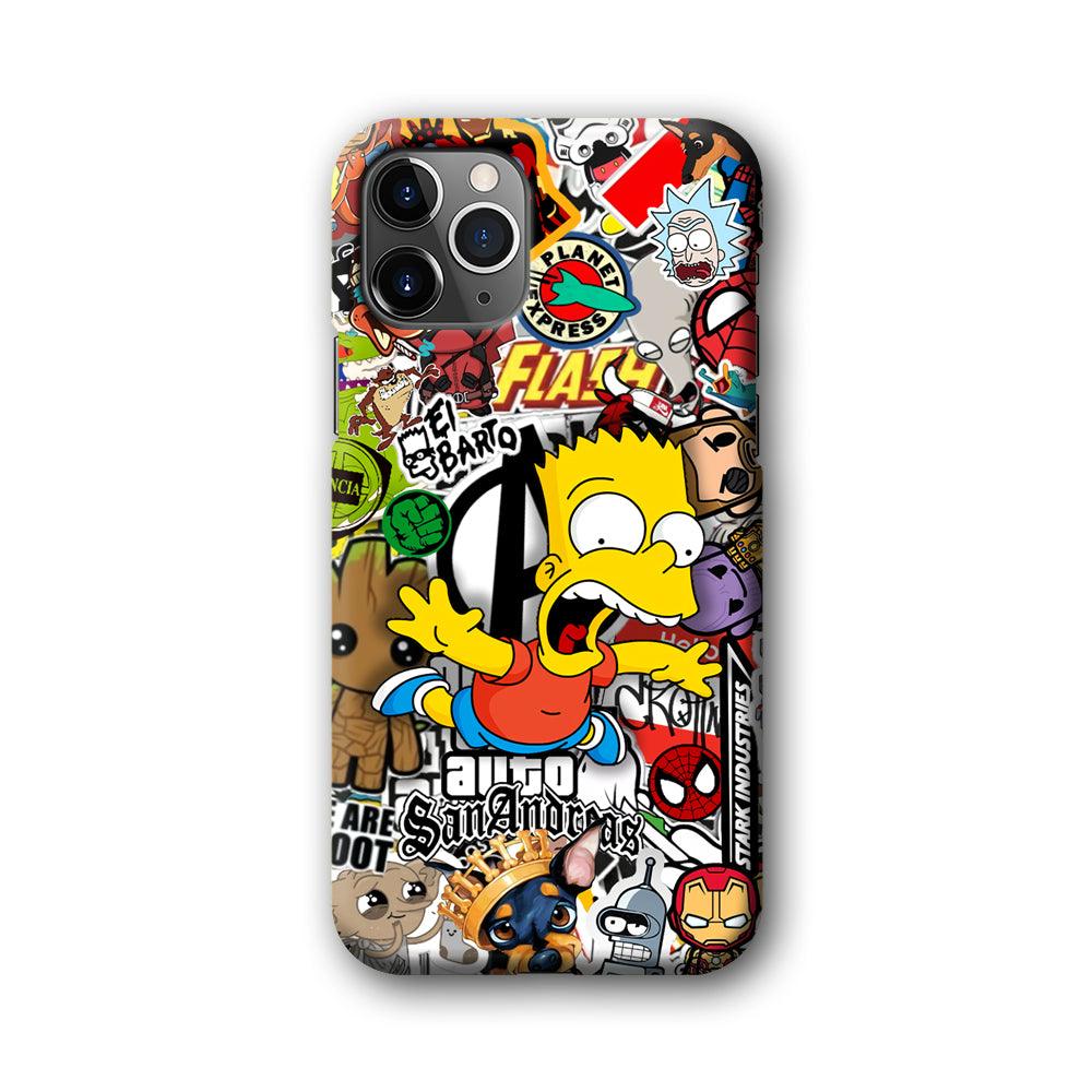 Bart Scream and Jumping iPhone 11 Pro Case-Oxvistore