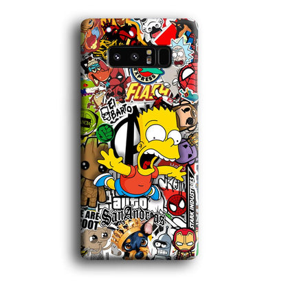 Bart Scream and Jumping Samsung Galaxy Note 8 Case-Oxvistore