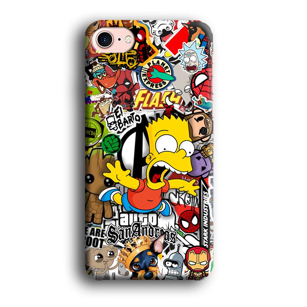 Bart Scream and Jumping iPhone 8 Case-Oxvistore