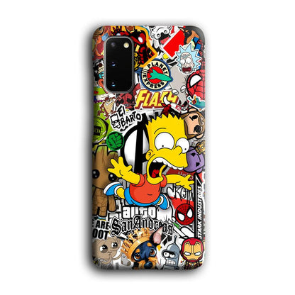 Bart Scream and Jumping Samsung Galaxy S20 Case-Oxvistore