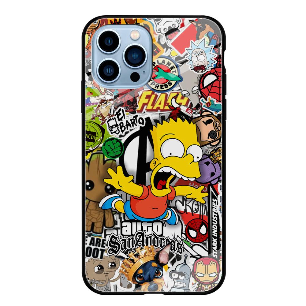 Bart Scream and Jumping iPhone 13 Pro Case-Oxvistore