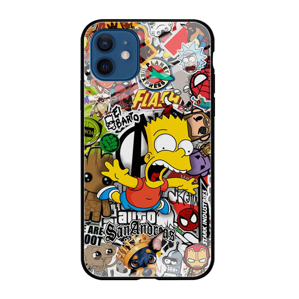 Bart Scream and Jumping iPhone 12 Case-Oxvistore