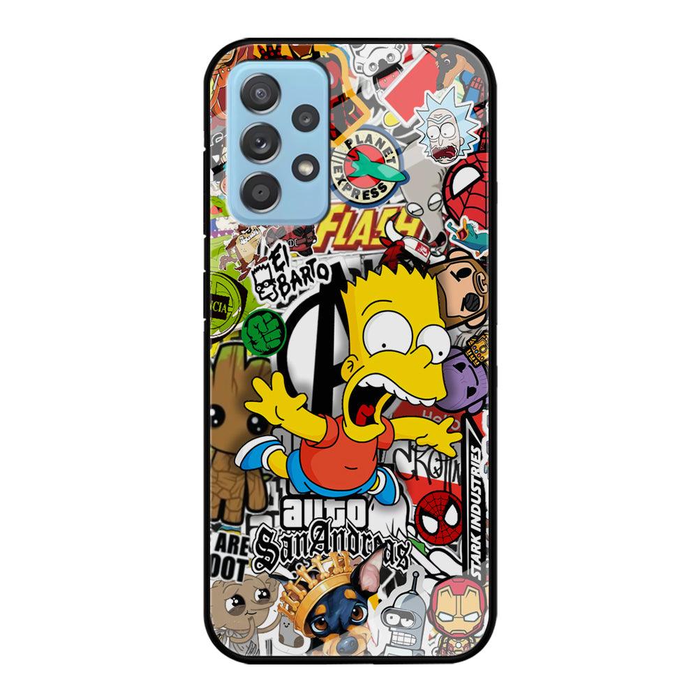 Bart Scream and Jumping Samsung Galaxy A72 Case-Oxvistore