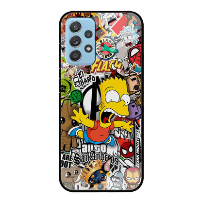 Bart Scream and Jumping Samsung Galaxy A72 Case-Oxvistore