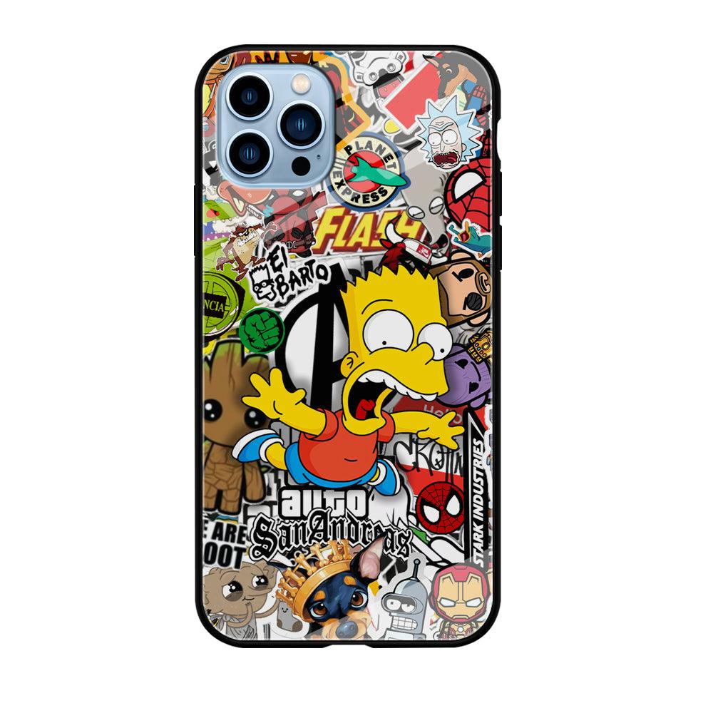 Bart Scream and Jumping iPhone 12 Pro Case-Oxvistore