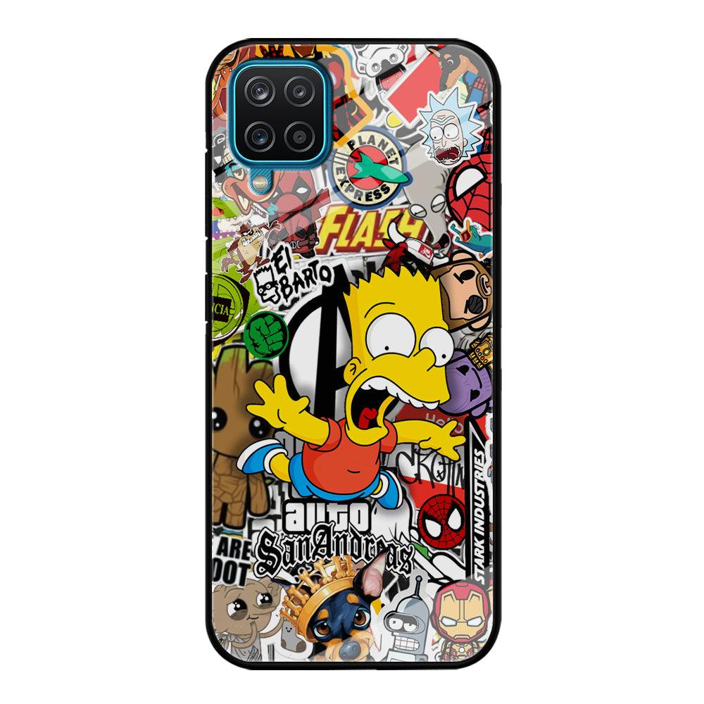 Bart Scream and Jumping Samsung Galaxy A12 Case-Oxvistore