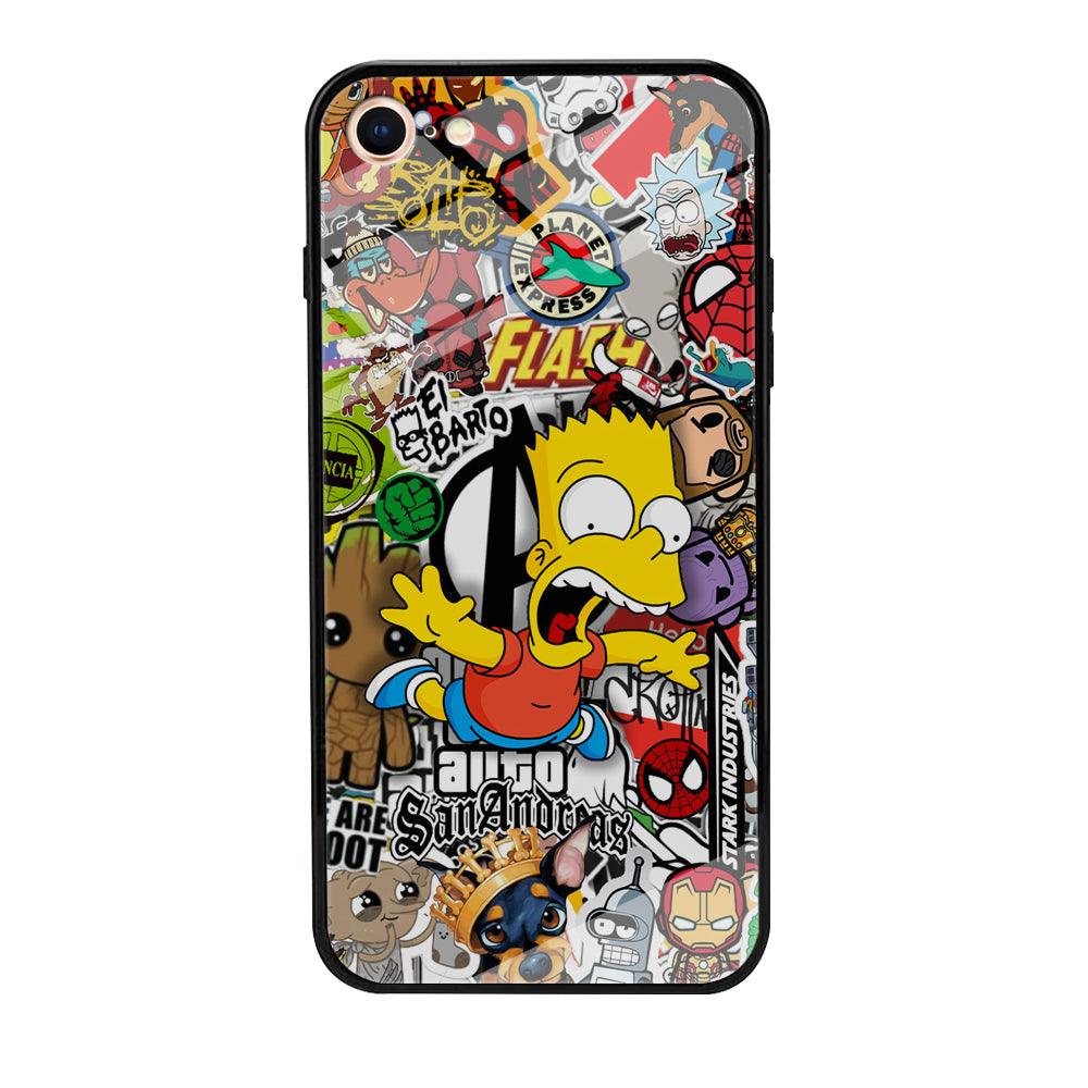 Bart Scream and Jumping iPhone 8 Case-Oxvistore