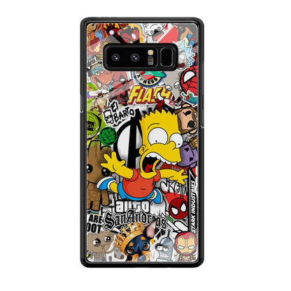 Bart Scream and Jumping Samsung Galaxy Note 8 Case-Oxvistore