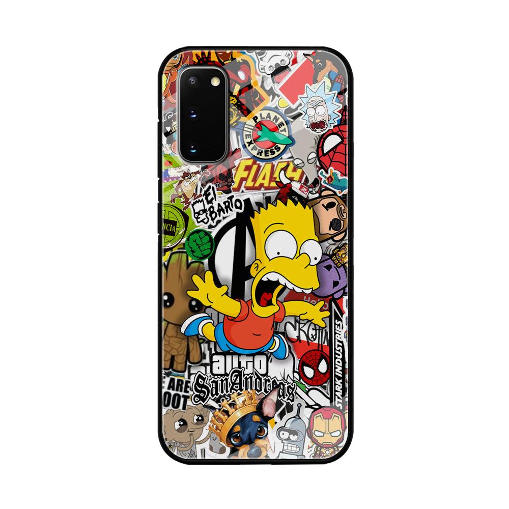 Bart Scream and Jumping Samsung Galaxy S20 Case-Oxvistore