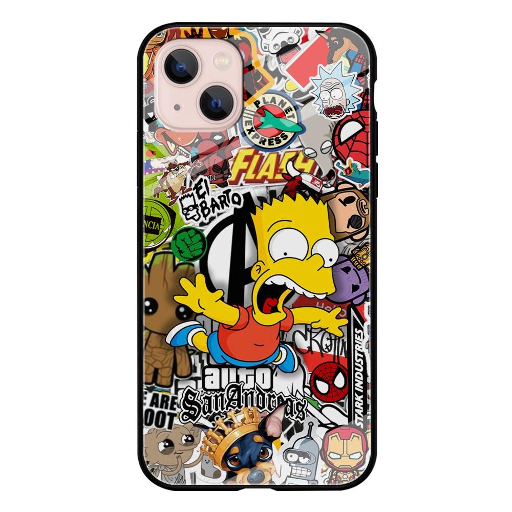 Bart Scream and Jumping iPhone 15 Plus Case-Oxvistore