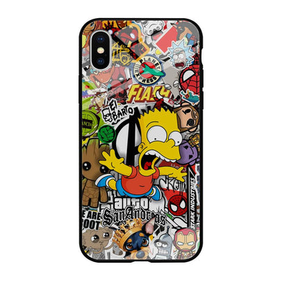 Bart Scream and Jumping iPhone X Case-Oxvistore