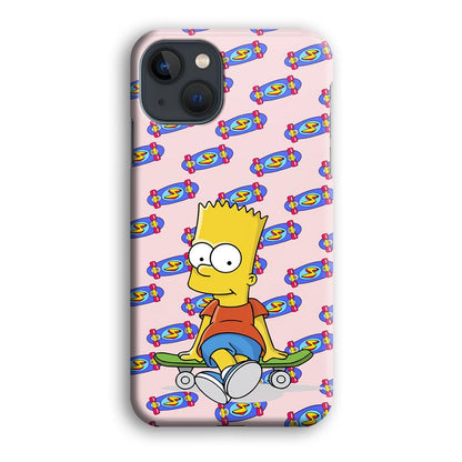 Bart Skateboard Pass iPhone 15 Plus Case-Oxvistore