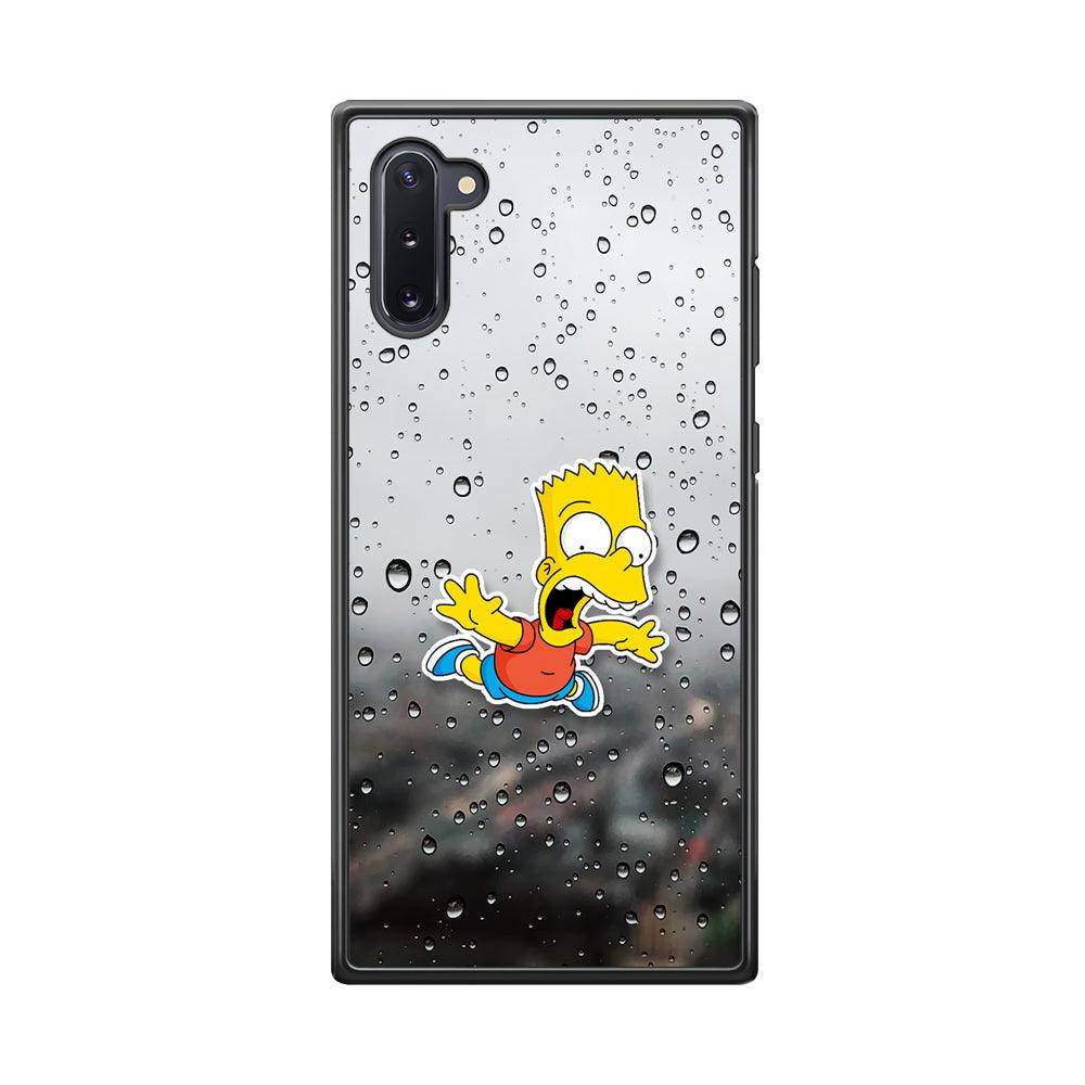 Bart Sticker Fall Scene Samsung Galaxy Note 10 Case-Rubber Black (2D Case)-Oxvistore