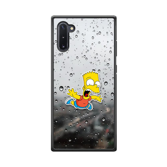 Bart Sticker Fall Scene Samsung Galaxy Note 10 Case-Rubber Black (2D Case)-Oxvistore