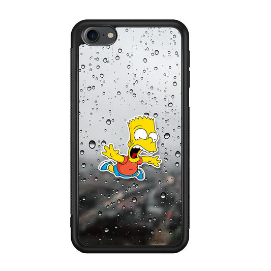 Bart Sticker Fall Scene iPod Touch 6 Case-Rubber Black (2D Case)-Oxvistore