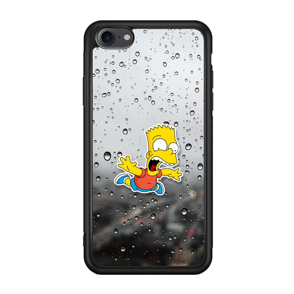 Bart Sticker Fall Scene iPhone 7 Case-Rubber Black (2D Case)-Oxvistore