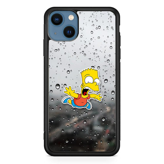 Bart Sticker Fall Scene iPhone 14 Case-Rubber Black (2D Case)-Oxvistore