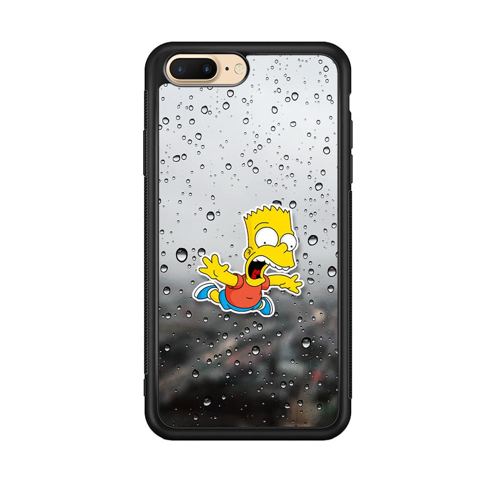 Bart Sticker Fall Scene iPhone 7 Plus Case-Rubber Black (2D Case)-Oxvistore
