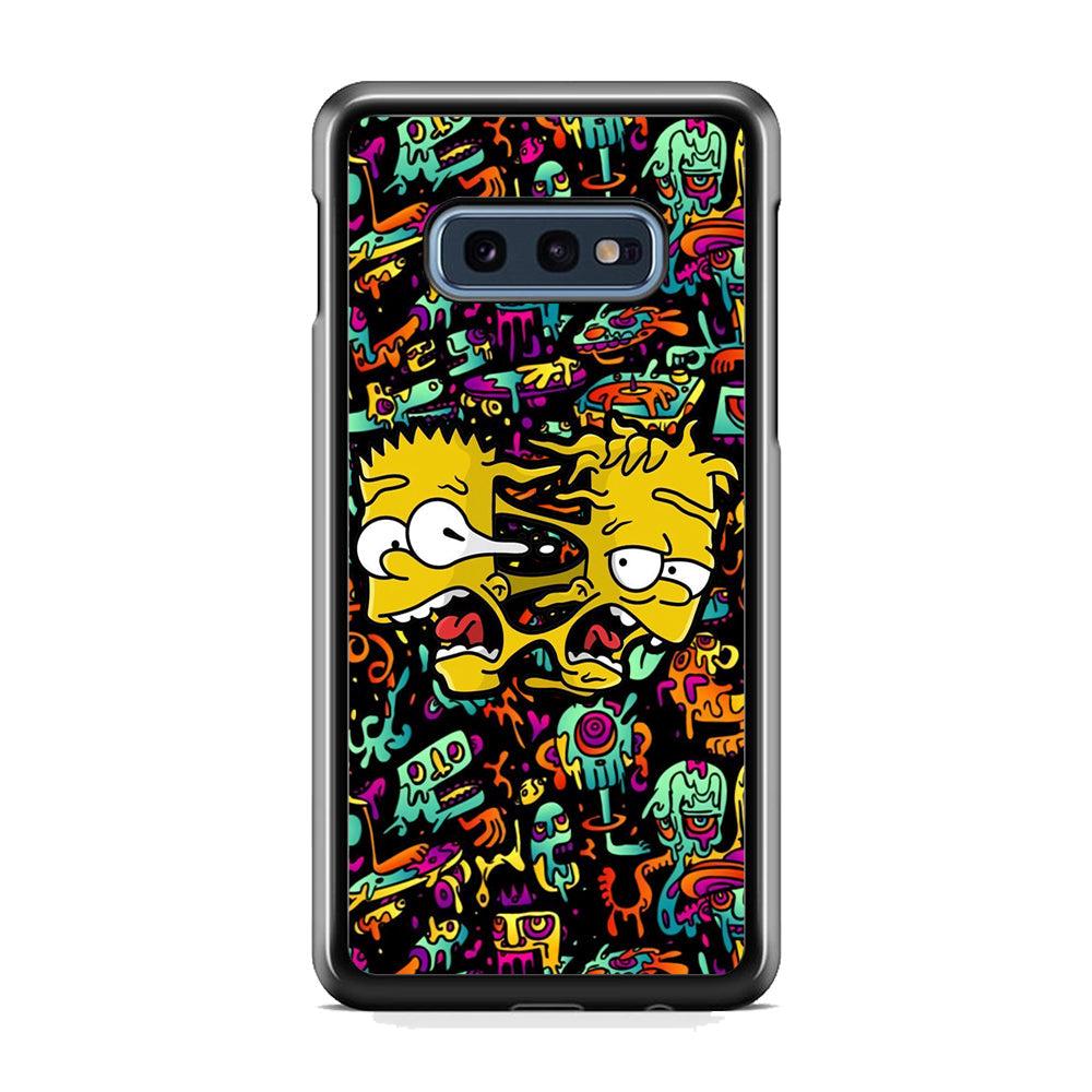 Bart Clone in Magic Doodle Samsung Galaxy S10E Case-Rubber White (2D Case)-Oxvistore