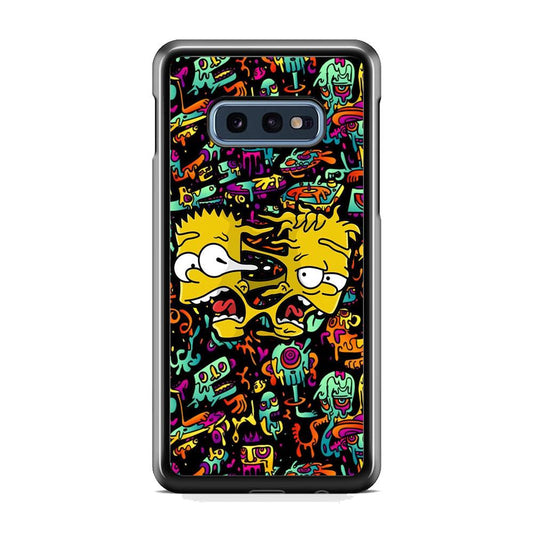 Bart Clone in Magic Doodle Samsung Galaxy S10E Case-Rubber White (2D Case)-Oxvistore