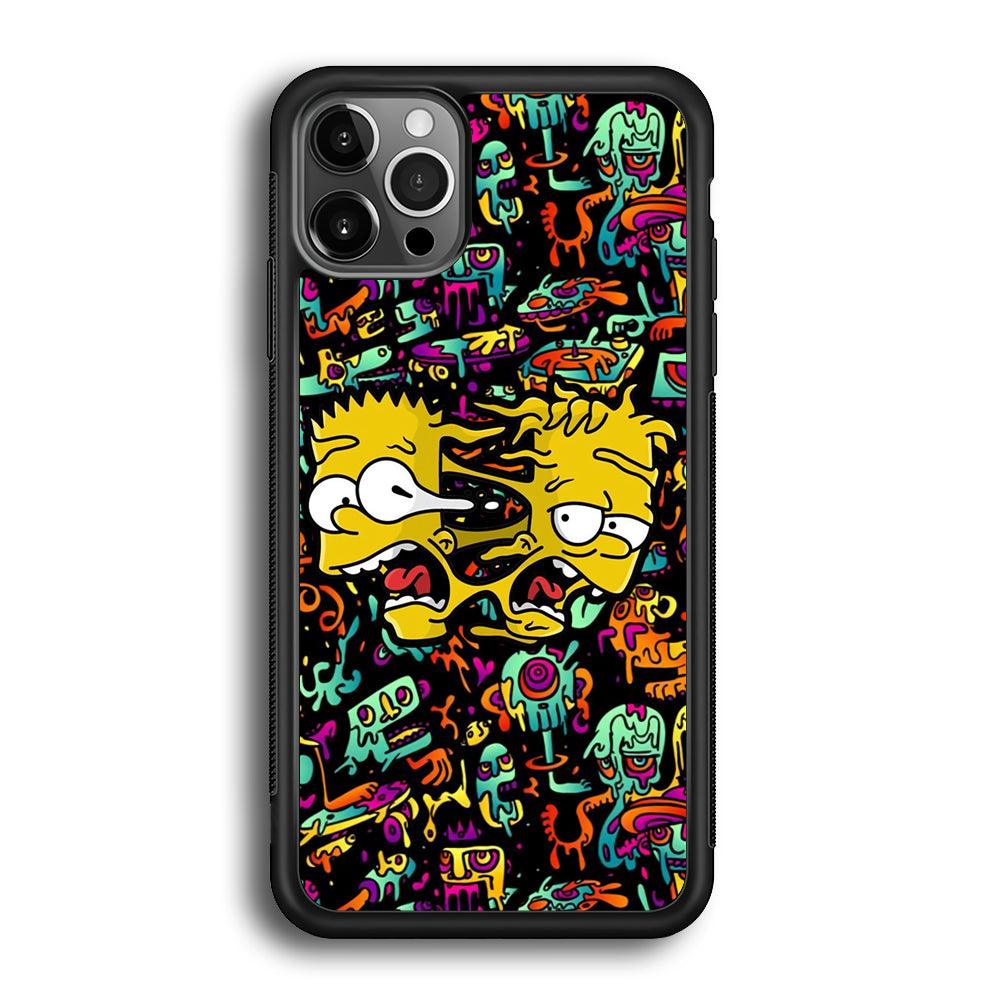 Bart Clone in Magic Doodle iPhone 12 Pro Max Case-Rubber Black (2D Case)-Oxvistore