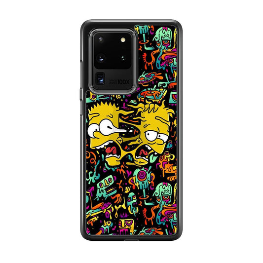 Bart Clone in Magic Doodle Samsung Galaxy S20 Ultra Case-Rubber White (2D Case)-Oxvistore