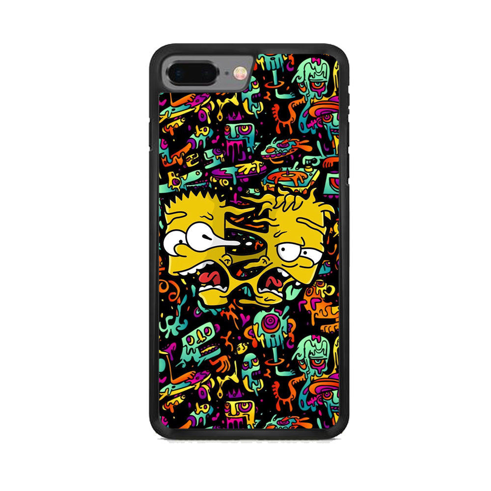 Bart Clone in Magic Doodle iPhone 8 Plus Case-Rubber Black (2D Case)-Oxvistore