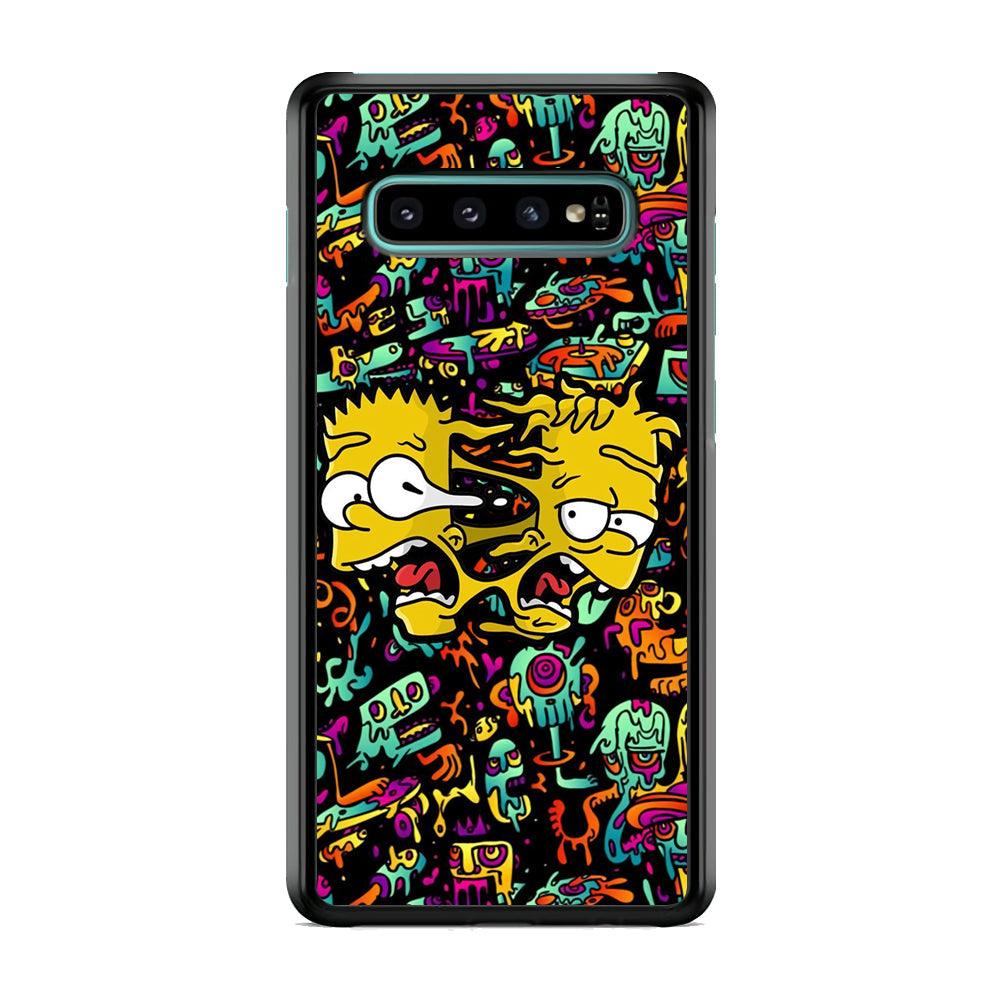 Bart Clone in Magic Doodle Samsung Galaxy S10 Plus Case-Rubber Black (2D Case)-Oxvistore