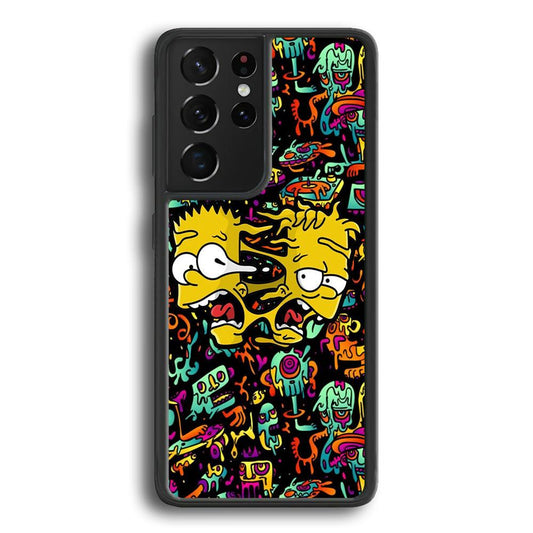 Bart Clone in Magic Doodle Samsung Galaxy S22 Ultra Case-Rubber Black (2D Case)-Oxvistore