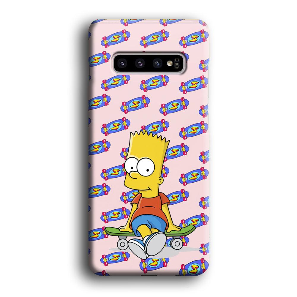 Bart Skateboard Pass Samsung Galaxy S10 Case-Oxvistore