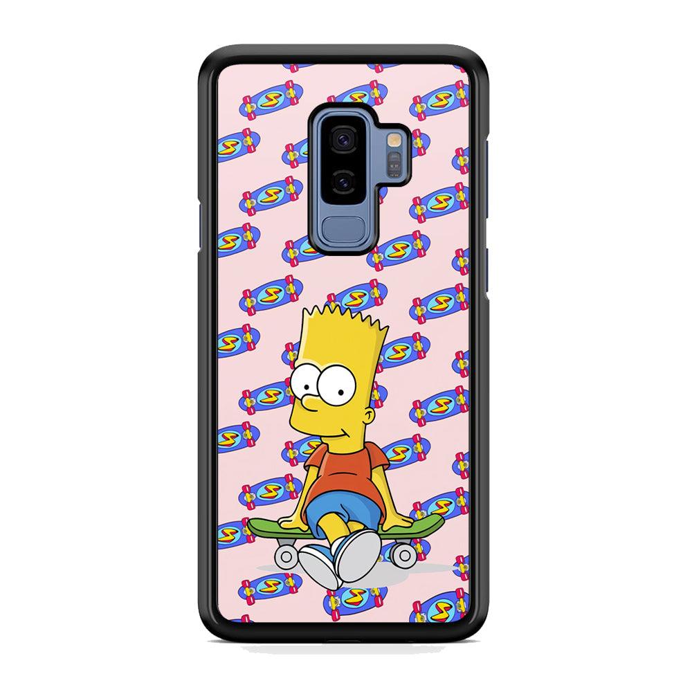 Bart Skateboard Pass Samsung Galaxy S9 Plus Case-Rubber Black (2D Case)-Oxvistore