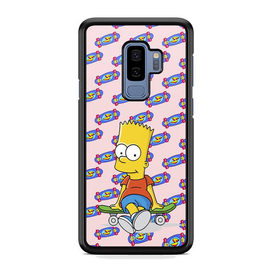 Bart Skateboard Pass Samsung Galaxy S9 Plus Case-Rubber Black (2D Case)-Oxvistore