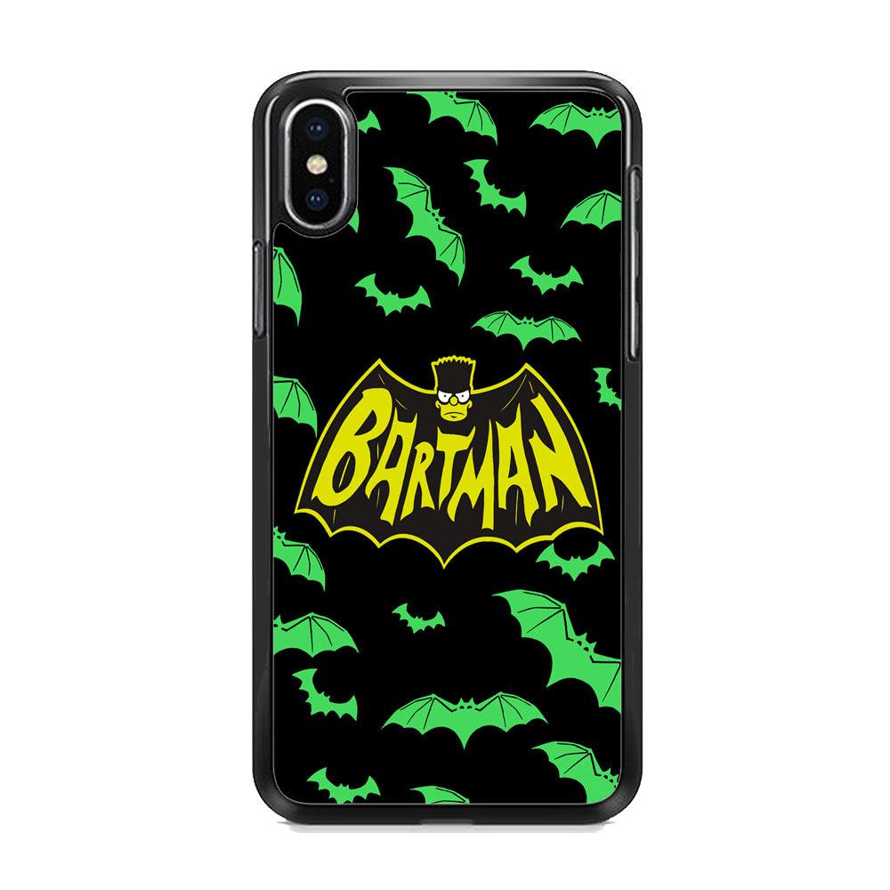 Bartman Sparkling Flap iPhone X Case-Rubber Black (2D Case)-Oxvistore