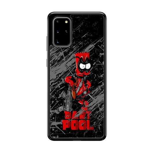 Bart on Deadpool Costum and Habbit Samsung Galaxy S20 Plus Case-Rubber Black (2D Case)-Oxvistore